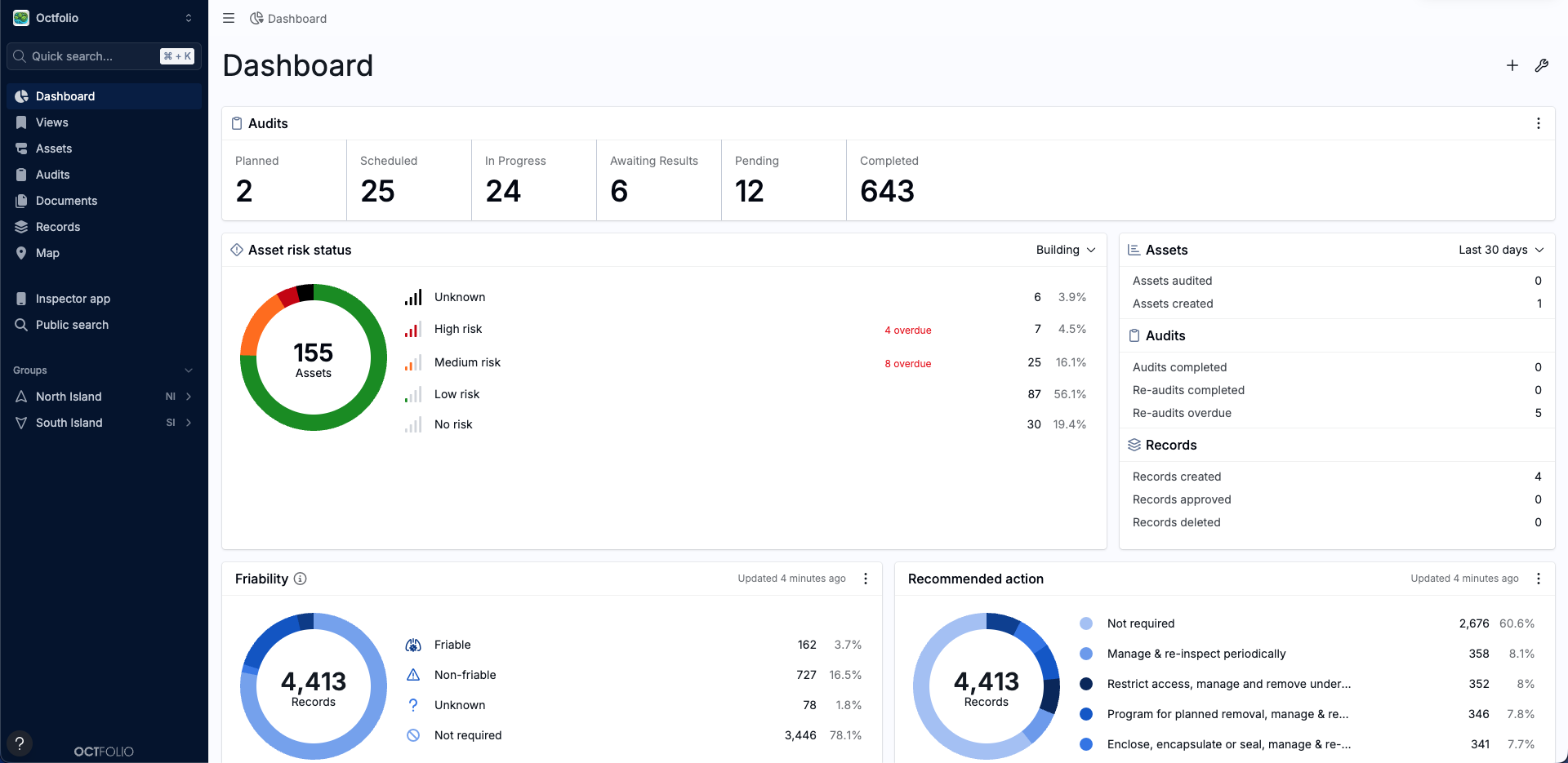 Octfolio platform interface